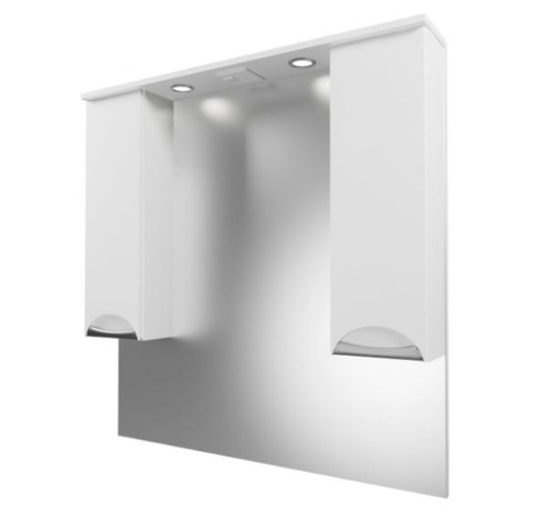 Зеркальный шкаф Мирсант Камилла 100 белый с двумя ящиками