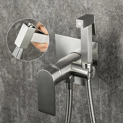 Смеситель с гигиеническим душем Gappo G7299-20 сатин фото 4