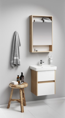 Тумба с умывальником Aqwella CITY 50, 60 Дуб Балтийский, подвесная фото 2