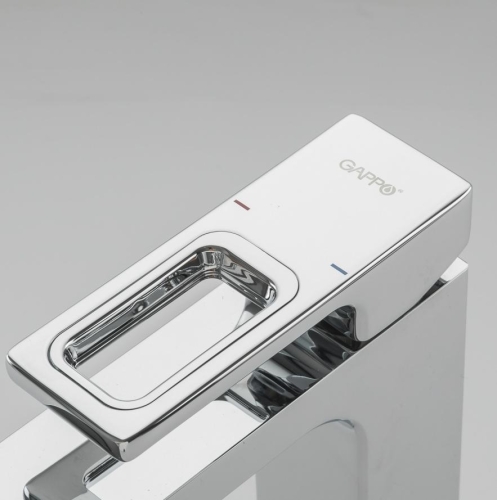 Смеситель высокий для раковины Gappo Futura G1018-2 хром фото 3