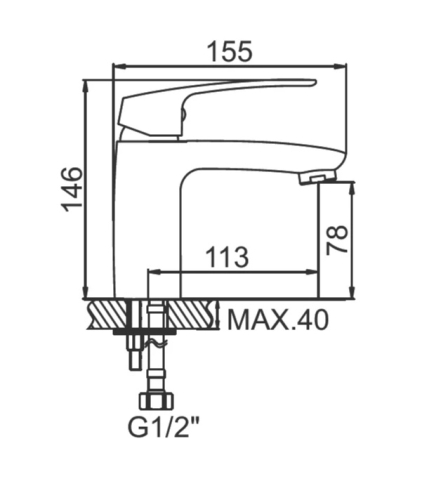 Смеситель на умывальник Ledeme L1072 хром фото 3