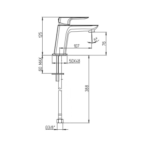Смеситель для раковины Paini Nove 09BY205LMKM белый фото 3