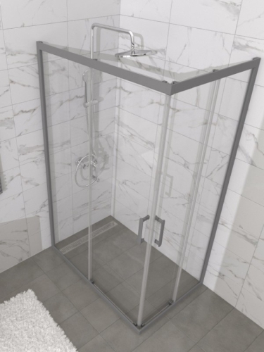 Душевое ограждение Triton Фикс-Графит 120*80, 120*90 прозрачное стекло фото 6
