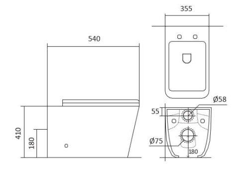 Унитаз приставной Aquatek ЛИБРА New AQ1908N-00 безободковый тонкое сиденье с доводчиком фото 4