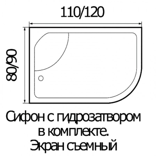 Душевая кабина River DESNA 120/90/24 MT L/R средний поддон фото 2