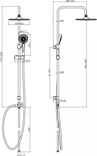 Душевая система без смесителя Cersanit Neno 63477 хром фото 5