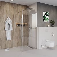 Душевая перегородка Niagara Nova NG-664-11 110*195, профиль хром