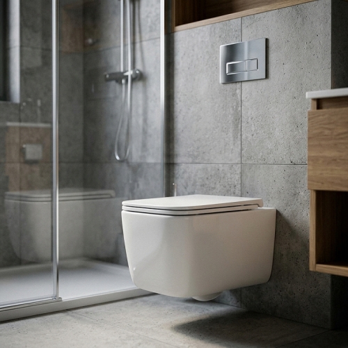 Унитаз подвесной безободковый Azario Бацио AZ-5103T-WHT, смыв Торнадо фото 2
