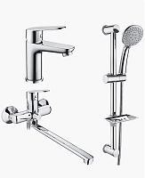 Комплект смесителей для ванны Ledeme L9022 хром