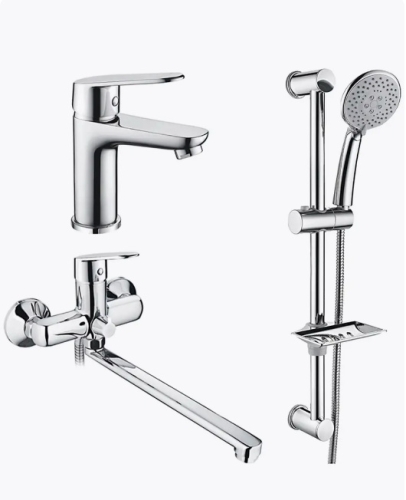 Комплект смесителей для ванны Ledeme L9022 хром