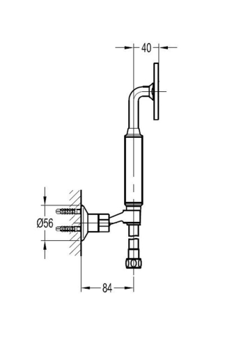 Ручной душ со шлангом и держателем CEZARES ECO-KD-BORO брашированное золото фото 2