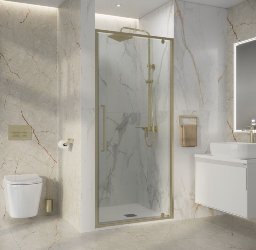 Душева дверь в нишу Niagara Nova NG-45 80 90 100 золото фото 2