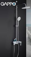 Душевая система со смесителем Gappo G2402-8 белый/хром