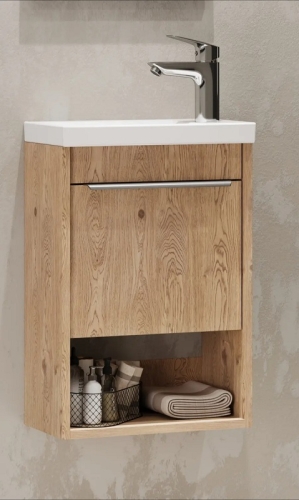 Тумба с раковиной Aquaton Хоуп 40, 80, 100 Орех фото 6