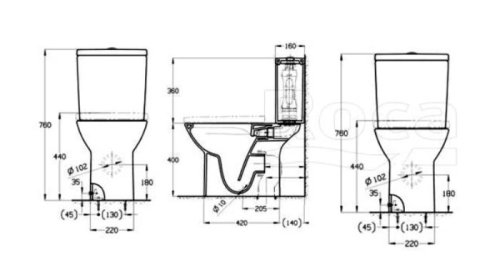 Унитаз напольный безободковый DEBBA Round, сидение м/л фото 3