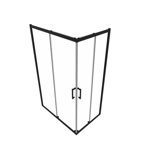 Душевое ограждение Triton Фикс-Блэк 120*80, 120*90 прозрачное стекло фото 3