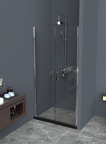 Душевая дверь Bel Bagno Uno-B-2 60, 70, 80, 90, 100, 110, 120 стекло прозрачное, Punto