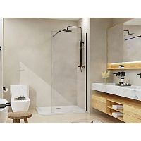 Душевая перегородка Azario Walk-in AZ-251 90, 100, 110, 120*195 профиль черный матовый