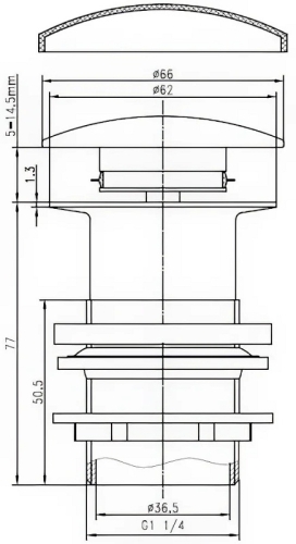 Смеситель высокий для раковины Cersanit Wisla 63059 хром, с донным клапаном фото 7