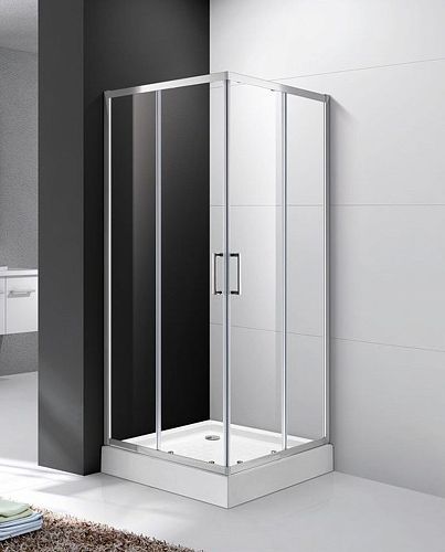 Душевое ограждение Cezares MOLVENO-A-2 80*80, 90*90, 100*100 стекло прозрачное, матовое; профиль хром