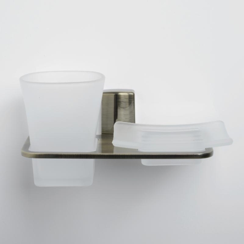 Держатель стакана и мыльницы Wasserkraft Exter K-5226 бронза фото 3