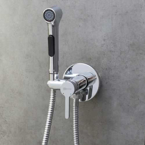 Смеситель с гигиенической лейкой встраиваемый Lemark Solo LM7174C хром фото 3