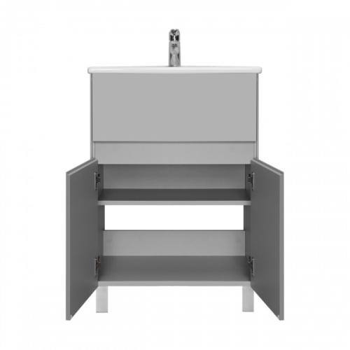 Тумба с раковиной Aquaton Форест 60, 75 Туманный серый фото 4