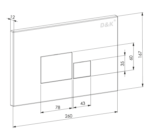Комплект D&K унитаз Berlin DT1436025, инсталляция DI8055119, клавиша Quadro белая, хром, матовый хром фото 6