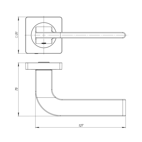 Ручка Ajax раздельная SPLINE JK CP-8 хром фото 2