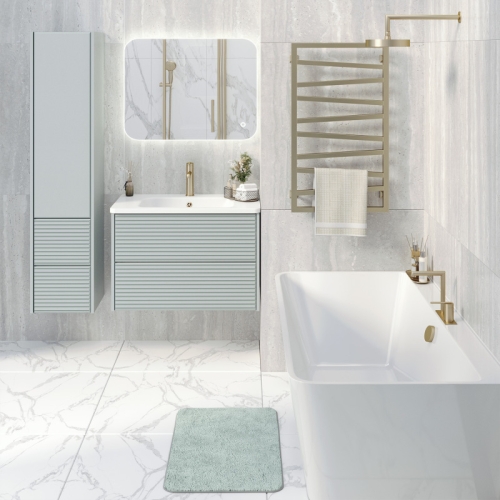 Тумба подвесная с раковиной Aqua de Marco Parma 80, 100 мята фото 4