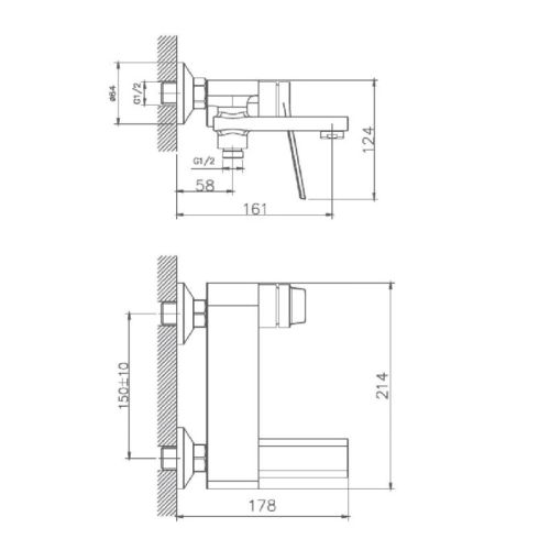 Смеситель для ванны Haiba HB60572 хром фото 2