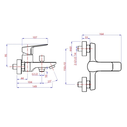 Смеситель для ванны Paini Viva Style P4CR111, хром, без аксессуаров фото 6
