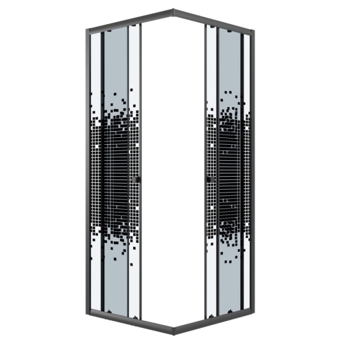Душевое ограждение Niagara Эко/Eco NG-1008(9, 10)-14QBLACK 80*80, 90*90, 100*100,стекло мозаика фото 2