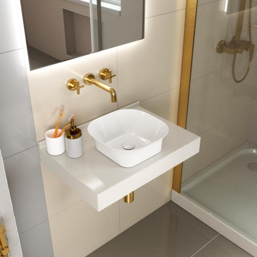 Умывальник накладной Point Ника 30.5*30.5*10.5, PN43081, квадратный фото 4