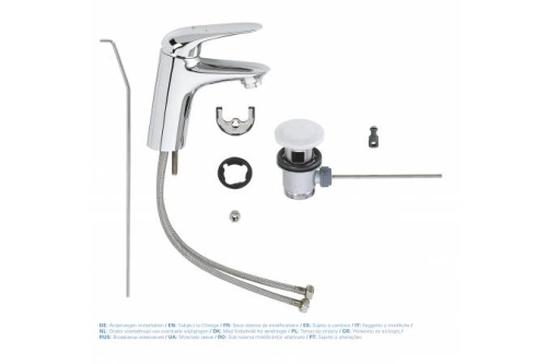 Смеситель для раковины Grohe Eurostyle с донным клапаном, хром (23707003) фото 5