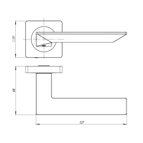 Ручка Ajax раздельная ULTRA JK SN/CP-3 матовый никель/хром фото 2
