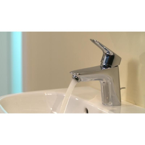 Смеситель Hansgrohe Logis для раковины со сливным гарнитуром 71070000, хром фото 3