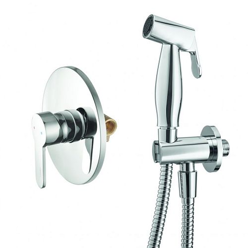 Смеситель скрытого монтажа с гигиенической лейкой Swedbe Platta 5525 хром