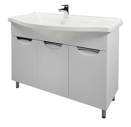 Тумба с умывальником Мирсант Камилла 100/3 напольная белая