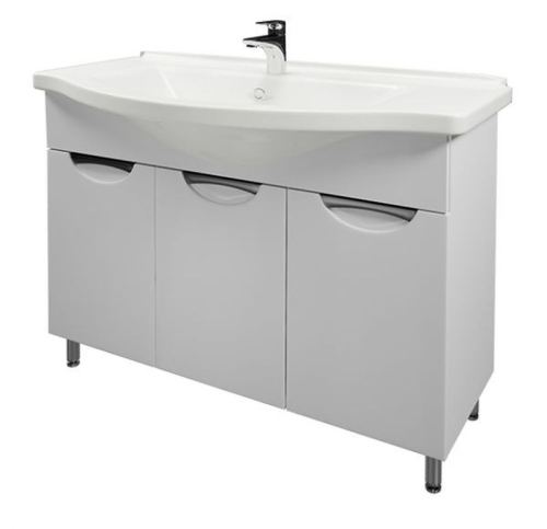 Тумба с умывальником Мирсант Камилла 100/3 напольная белая