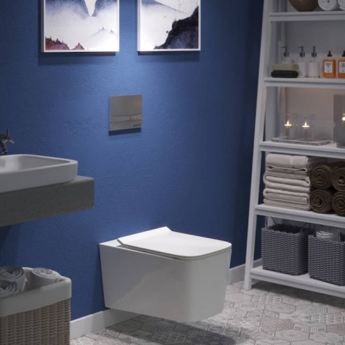 Инсталяция Berges Wasserhaus NOVUM F кнопка белая, хром матовый, хром глянец, Soft Touch черная фото 6