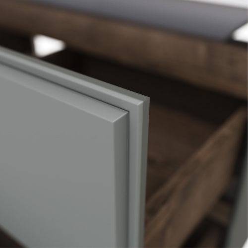 Тумба с раковиной Mirsant Dante 60, 80 подвесная, серая матовая фото 2