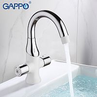 Смеситель для раковины Gappo Stella G1049 белый/хром