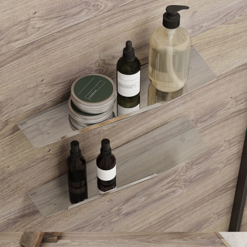 Полка прямая металлическая Iddis Sena хром фото 3