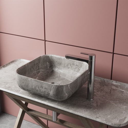 Смеситель для раковины высокий Paini Arena 92CR211LLBLFTSSRKM хром фото 2