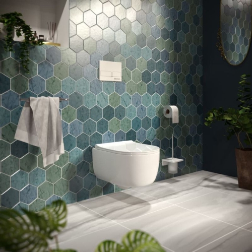 Инсталяция Berges Wasserhaus NOVUM кнопка L хром, белая, чёрная, белая Soft Touch, хром матовый фото 5