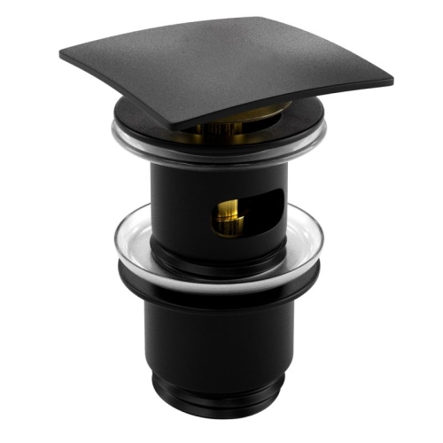 Донный клапан Push-up Wasserkraft Abens A164 черный Soft-touch