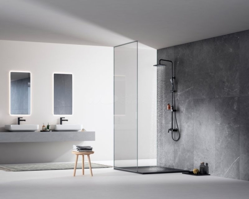 Душевая система Lemark LM7002BL черная фото 2