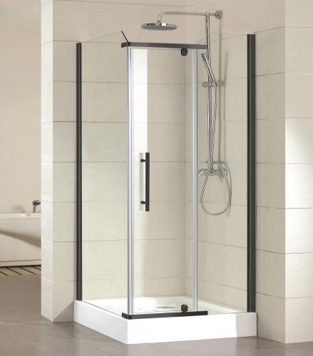 Душевое ограждение Azario Edmonton 90*90 без поддона, профиль черный фото 2