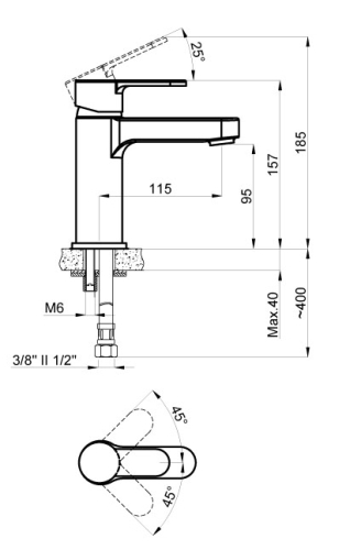 Смеситель для раковины Azario Tevis AZ-15494501 хром фото 2